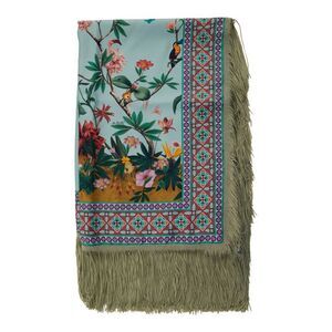 La Doublej Women Reversible Fronge Carre Scarf 90X90